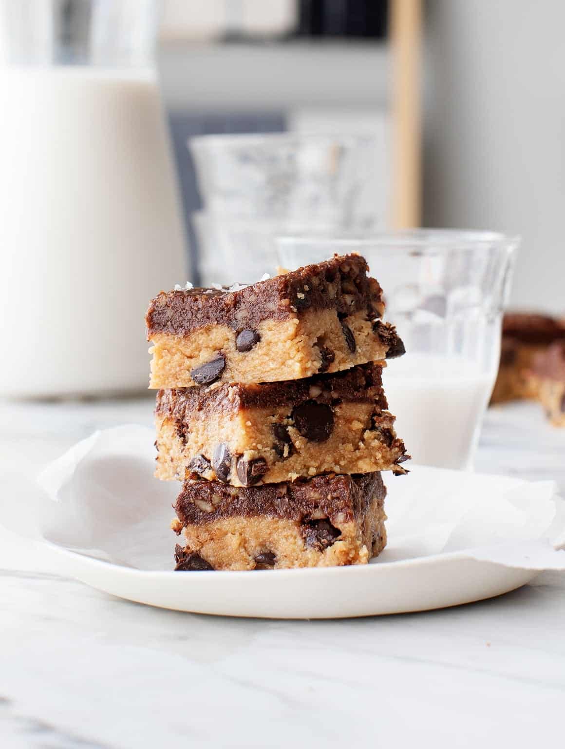 Vegan Peanut Butter Chocolate Chip Cookie Bars