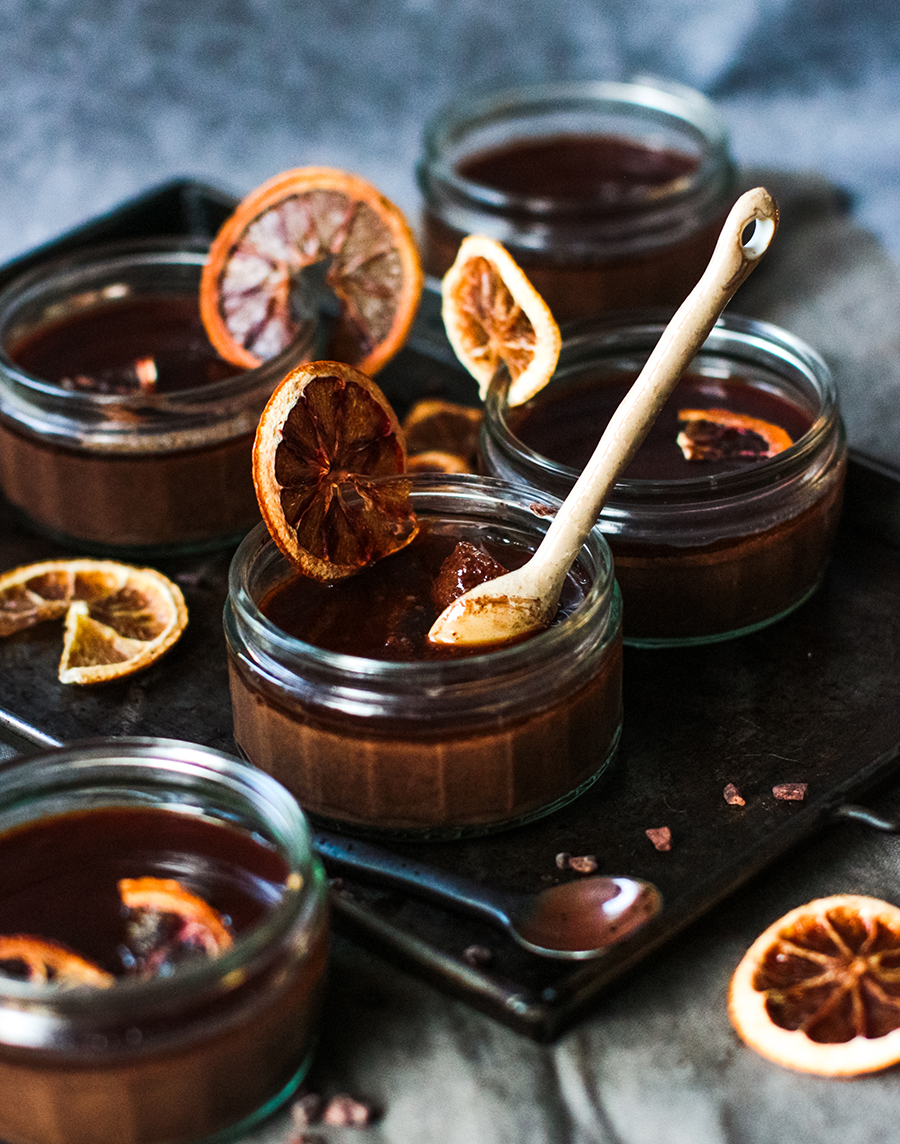 Vegan Chocolate Orange Ganache Pots