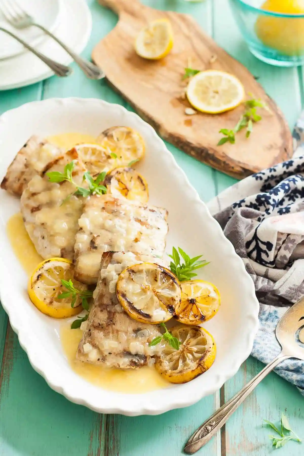 Grilled Mahi Mahi In A Lemon Butter Sauce